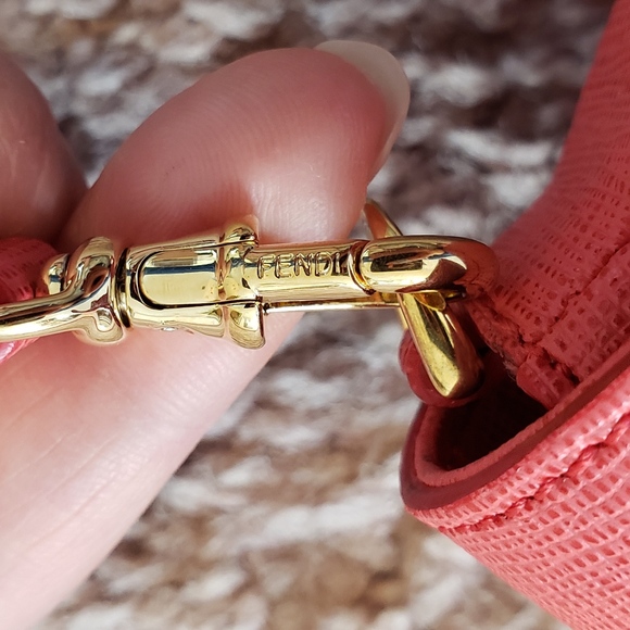 Coral Leather Fendi Crossbody Bag - Picture 4 of 16